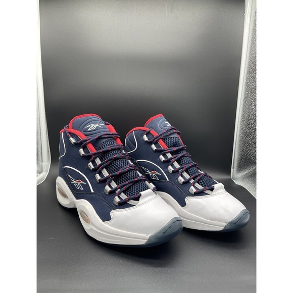 Reebok 2021 Question Mid 'USA' Size 11.5M Worn Once OG Box H01281 - Picture 1 of 7